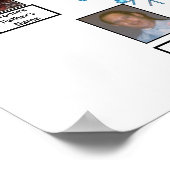 Poster Arbre Fractal Fleurs Bleues Arbres Familiaux Poste (Coin)