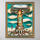 Poster Arbre géant et neige (Devant)