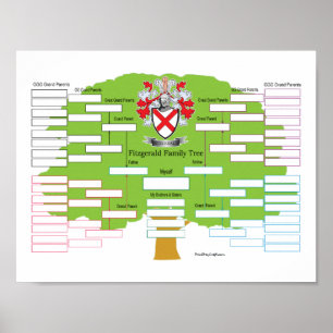 Poster Arbre généalogique de Fitzgerald