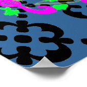 Poster Arbre graphique en couleurs néon (Coin)