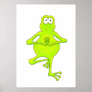 Poster Arbre Grenouille Yoga Arbre Pot Art Imprimer
