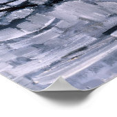 Poster Arbre gris de Mondrian (Coin)