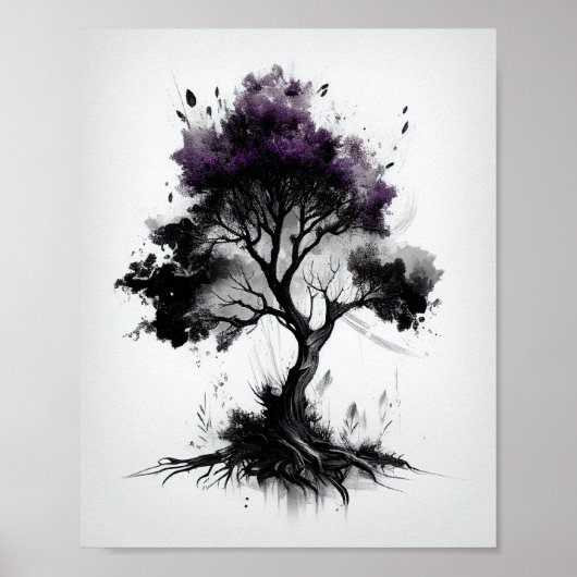Poster Arbre Inspiré Par La Nature Dessin D'Arbre Pour La (Devant)