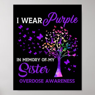 Poster Arbre Je Porte Violet Mémoire De Soeur Surdose Con