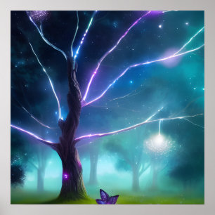 Poster Arbre lumineux
