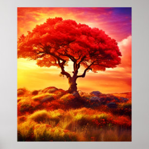 Poster Arbre lumineux de l'art de la vie