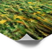 Poster ARBRE MAGIQUE / Aube en bois vert et dame en rouge (Coin)