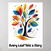 Poster Arbre minimaliste motivationnel Abstrait (Devant)