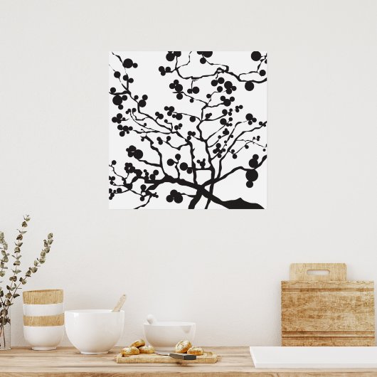 Poster arbre noir (Cuisine)