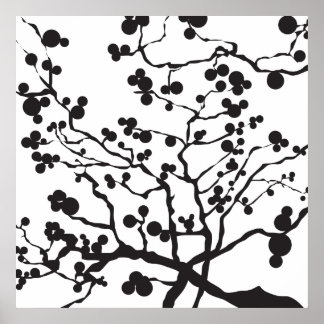 Poster arbre noir