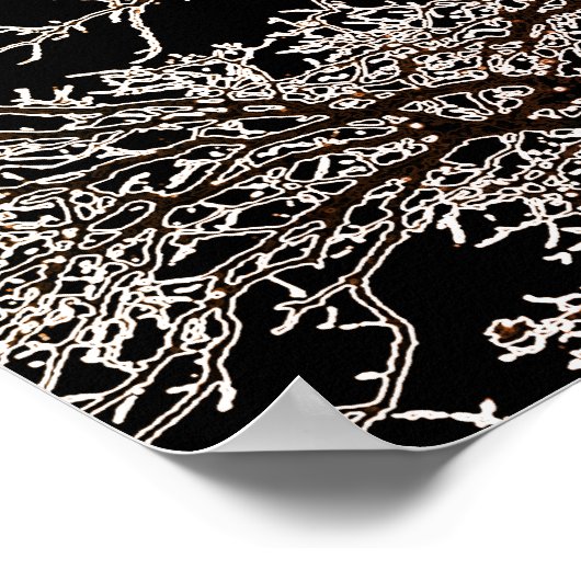 Poster Arbre noir (Coin)