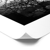 Poster arbre noir et blanc dans le cimetière (Coin)