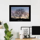 Poster "Arbre nu à Dusk" (Bureau à domicile)