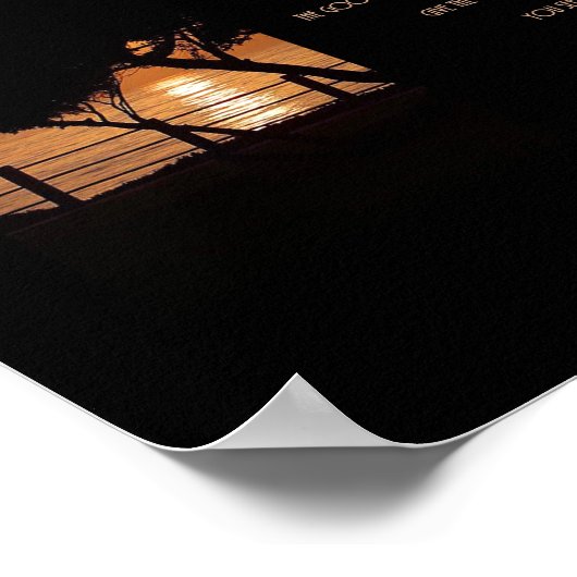 Poster Arbre & Océan Sunset Faites-Le De Toute Façon (Coin)