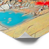 Poster Arbre peint en mosaïque de sable (Coin)