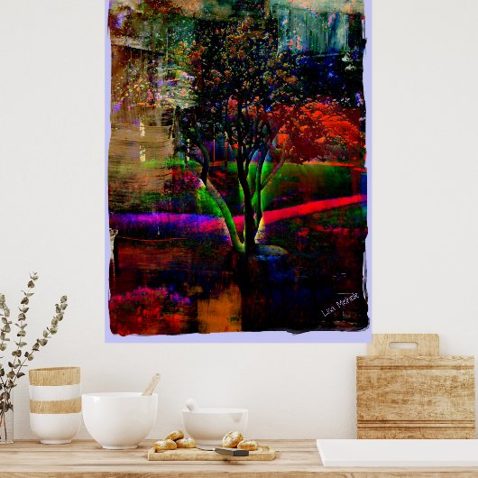 Poster Arbre psychédélique (Cuisine)