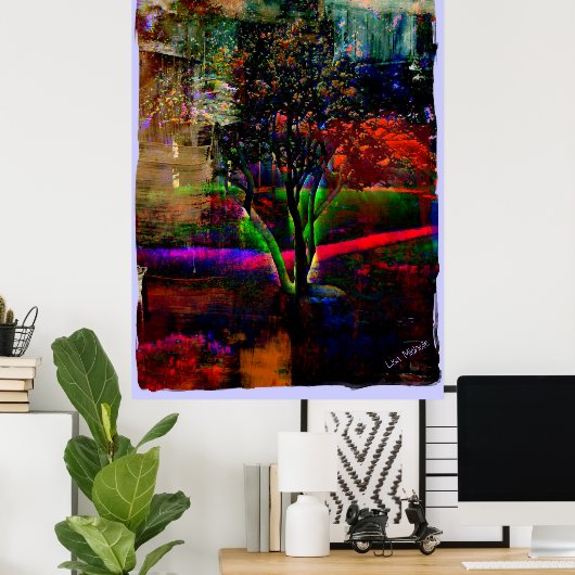 Poster Arbre psychédélique (Bureau à domicile)