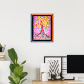 Poster Arbre puissant et coloré (Bureau à domicile)