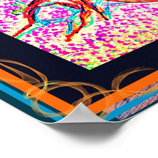 Poster Arbre puissant et coloré (Coin)