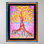 Poster Arbre puissant et coloré (Devant)