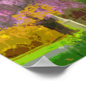 Poster Arbre rose florant au printemps (Coin)