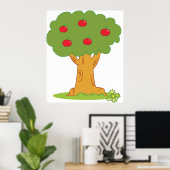 Poster Arbre rouge (Bureau à domicile)