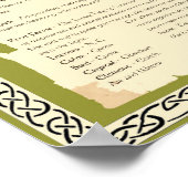 POSTER ARBRE SACRÉ CELTIQUE DE ROUE (Coin)