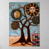 Poster Arbre, Soleil et Lune (Devant)