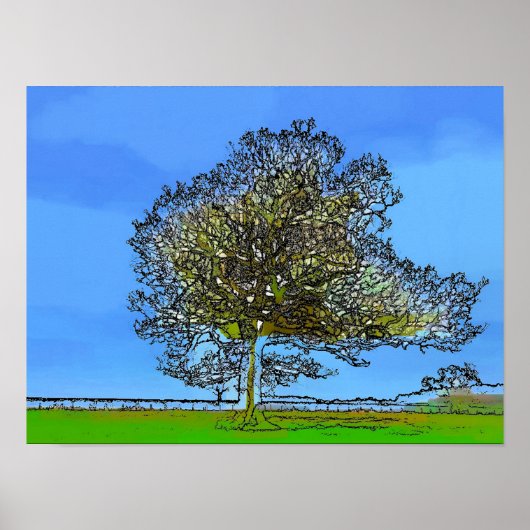POSTER ARBRE SOLITAIRE (Devant)