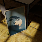 Poster Arbre Solitaire Cliff Mur Zen Art- Décor Minimalis