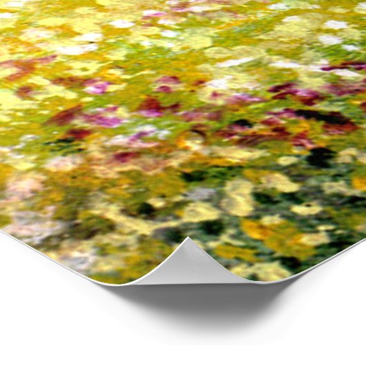 POSTER ARBRE SOLITAIRE DANS LE CHAMP DE FLEURS JAUNES, TO (Coin)