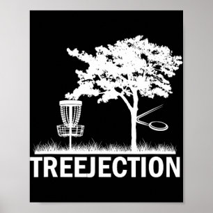 Poster Arbre stupide Treejection - Cadeau drôle de disc g