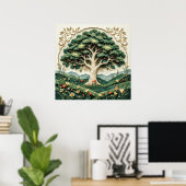 Poster Arbre stylisé n° 1 (Bureau à domicile)