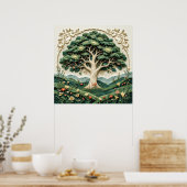 Poster Arbre stylisé n° 1 (Cuisine)