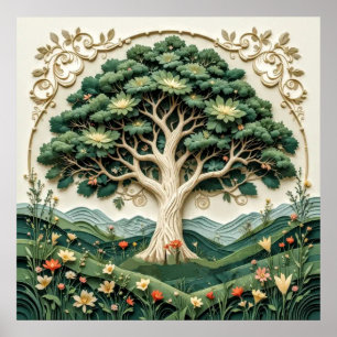 Poster Arbre stylisé n° 1