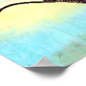 Poster Arbre sur Vellum avec Arrière - plan aquarelle (Coin)