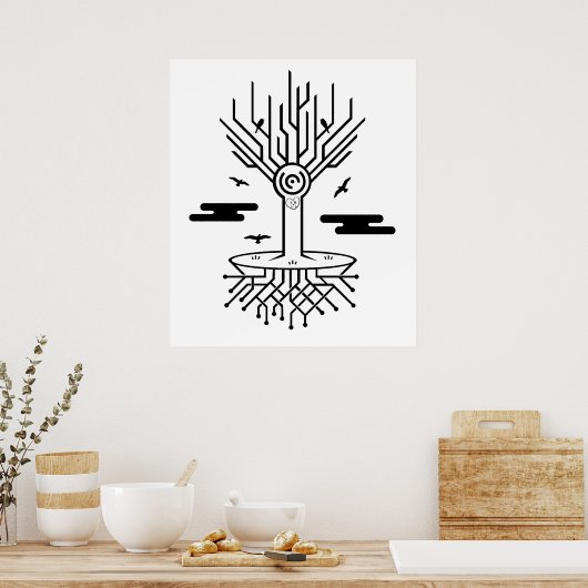 Poster Arbre Techno (Cuisine)