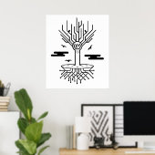 Poster Arbre Techno (Bureau à domicile)