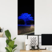 Poster Arbre teint bleu (Bureau à domicile)