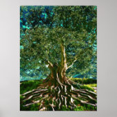 Poster Arbre vert de vie (Devant)