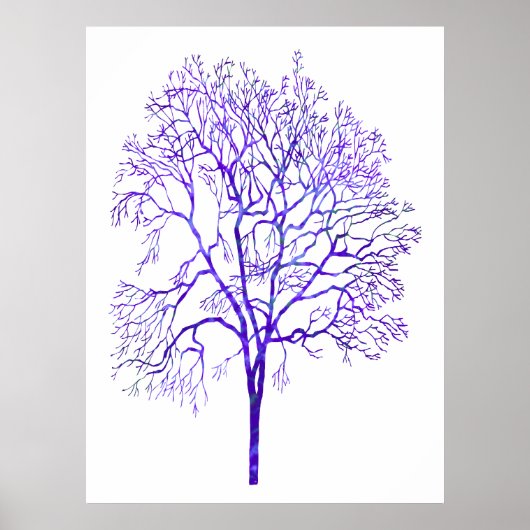 Poster Arbre Violet (Devant)