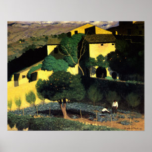 Poster Arbres à Citrus Jardin à Cagnes