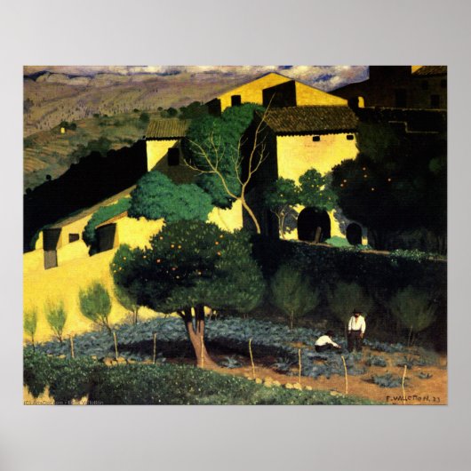 Poster Arbres à Citrus Jardin à Cagnes (Devant)