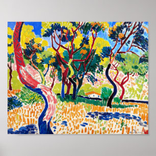 Poster Arbres à Collioure Andre Derain
