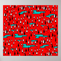 Arbres à main levée : motif de Noël scandinave.