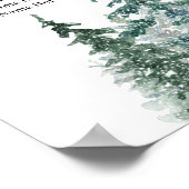 Poster Arbres à pin Lanterne Plan de sièges botaniques (Coin)