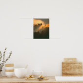 Poster Arbres à séquoias dans le brouillard côtier, Comté (Cuisine)