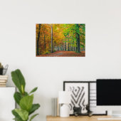 Poster Arbres avec feuillage d'automne dans une forêt (Bureau à domicile)