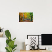 Poster Arbres avec feuillage d'automne dans une forêt (Bureau à domicile)