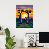 Poster Arbres Baobabs Africains (Bureau à domicile)